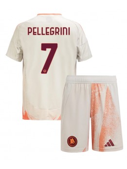 AS Roma Lorenzo Pellegrini #7 Replika Borta Kläder Barn 2024-25 Kortärmad (+ byxor)